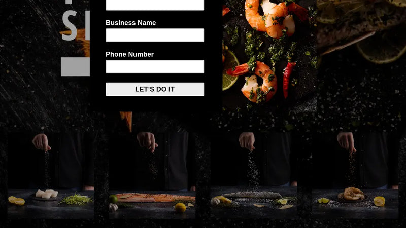 Screenshot: the Raw Seafoods website.
