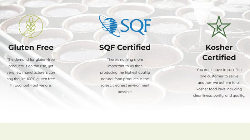 Screenshot: the Apogee Foods website.