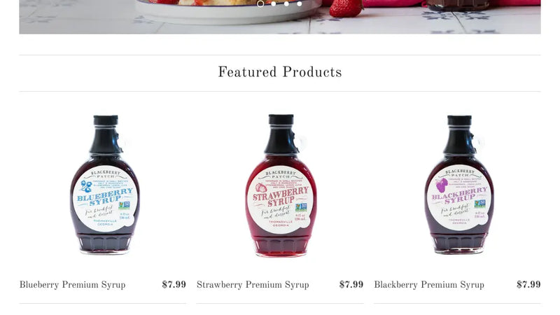 Screenshot: the Blackberry Patch website.