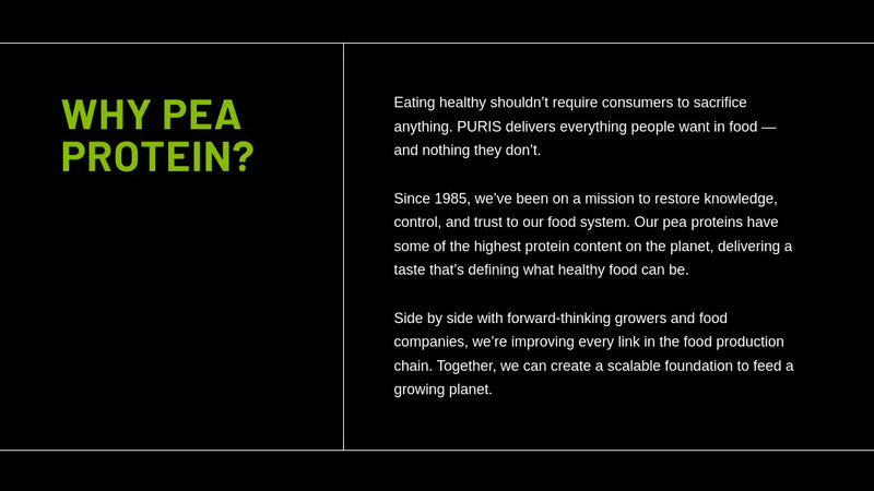 Screenshot: the PURIS website.
