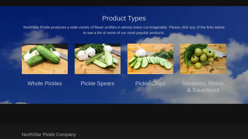 Screenshot: the Northstar Pickle Co, LLC website.