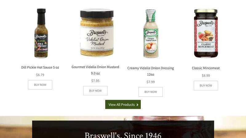 Screenshot: the Braswell's website.