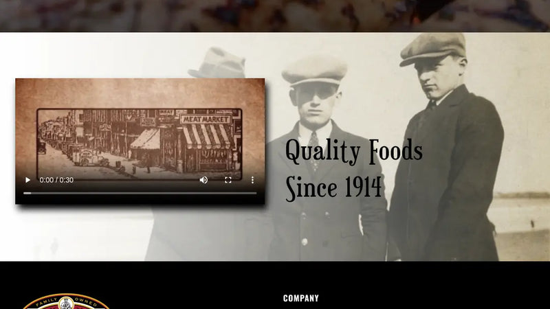 Screenshot: the Old World Creamery website.