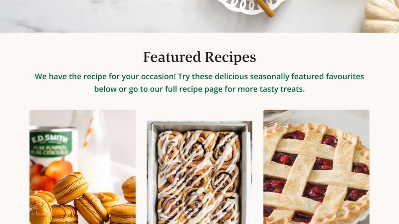 Screenshot: the E.D.Smith Foods website.