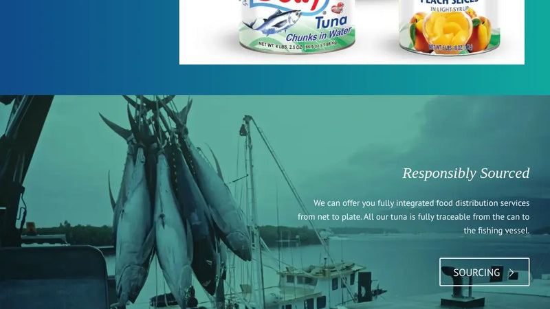 Screenshot: the RD Foods America website.