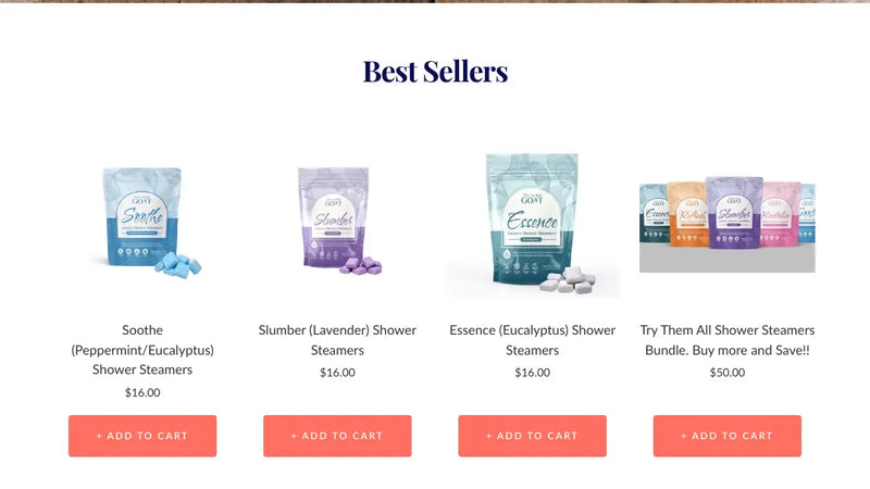 Screenshot: the The Lavish Goat website.