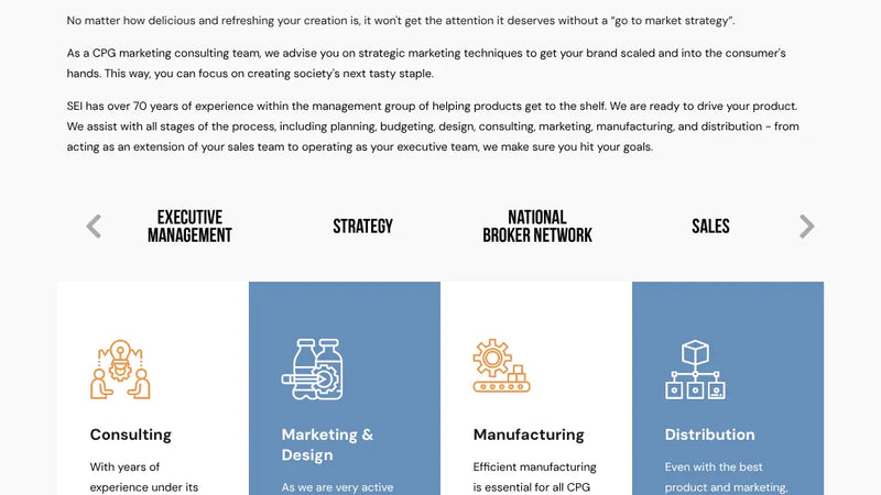 Screenshot: the Strategy CPG website.