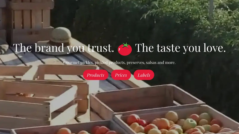 Screenshot: the Gourmet Gardens website.