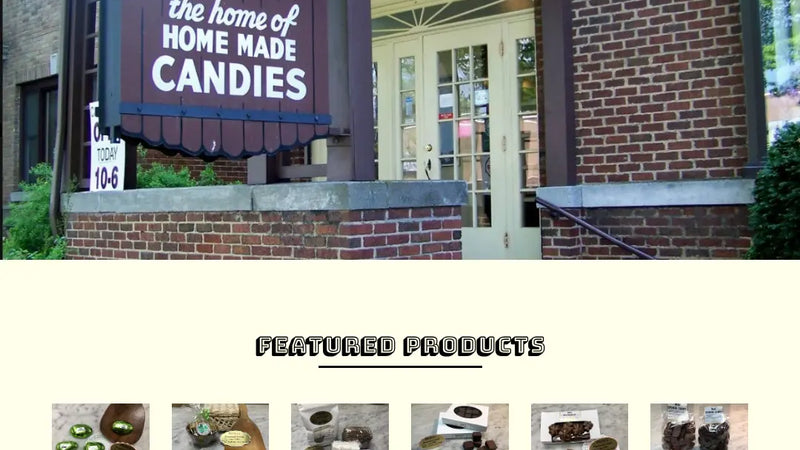 Screenshot: the Stever's Candy website.