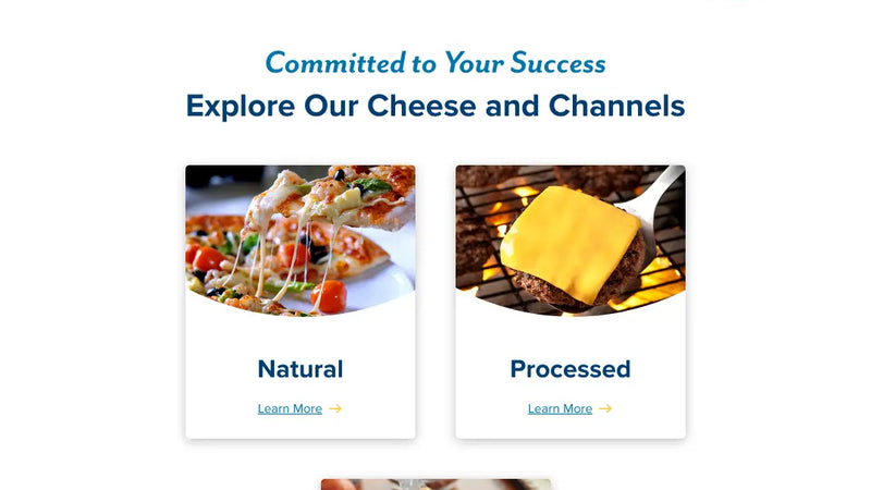 Screenshot: the Great Lakes Cheese Co website.