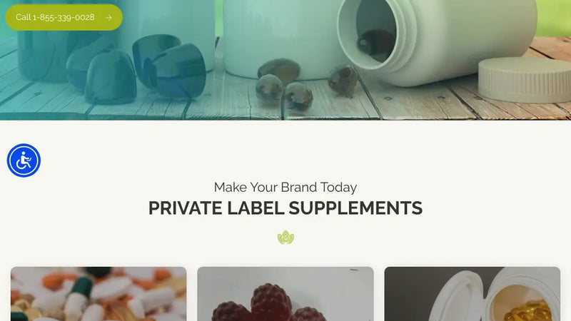Screenshot: the ​SS Nutra website.