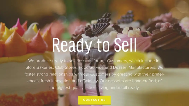 Screenshot: the Empire Bakery Commissary website.