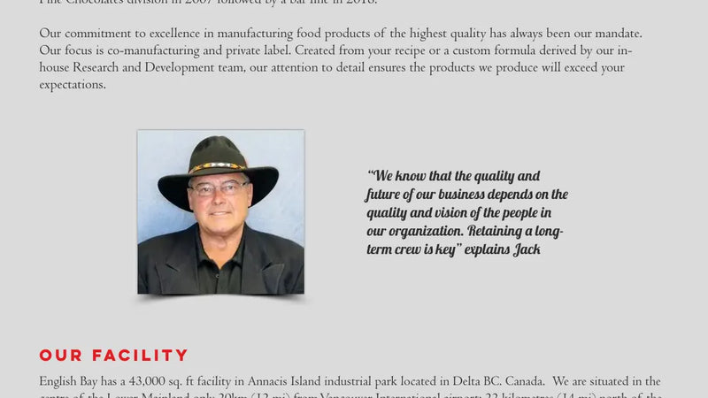 Screenshot: the English Bay Batter Inc website.