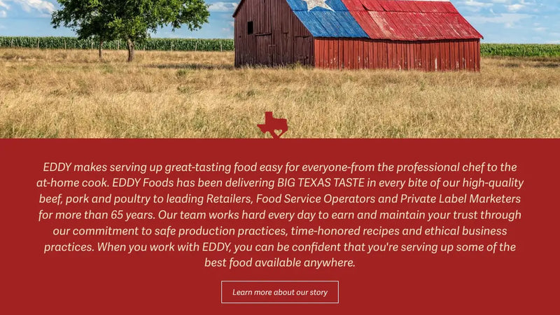 Screenshot: the EDDY Foods Inc. website.