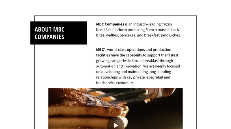 Screenshot: the MBC Companies website.