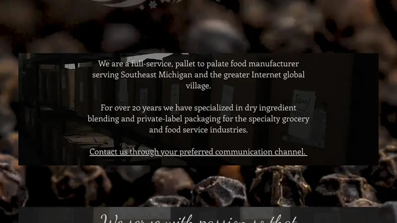 Screenshot: the Qualia Specialty Provisions website.