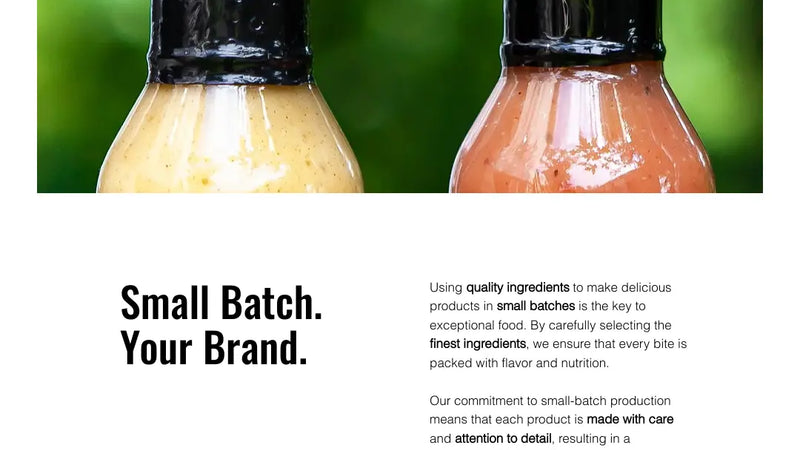 Screenshot: the Farmer's Choice Food Brands website.