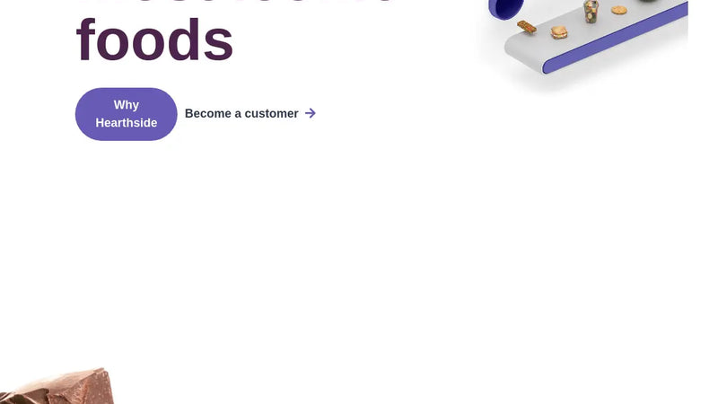 Screenshot: the Hearthside Foods website.