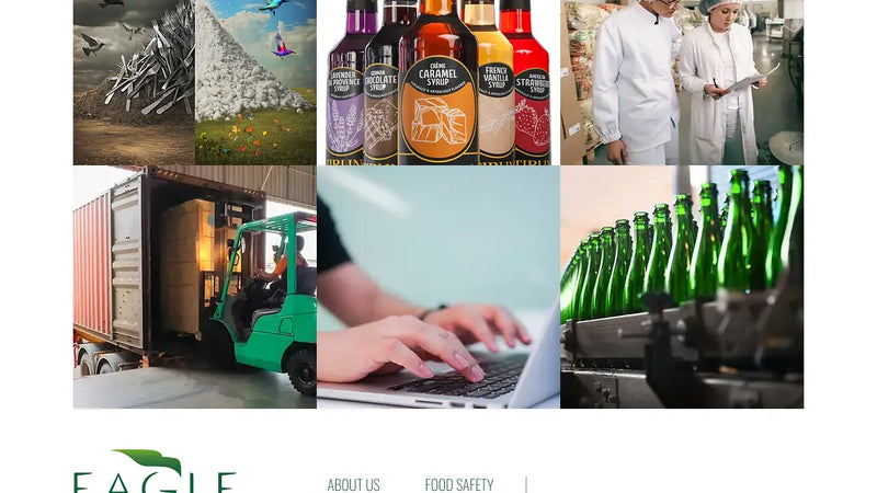 Screenshot: the Eagle Beverage website.