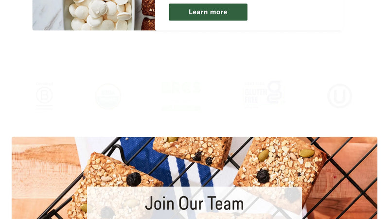 Screenshot: the Bridgetown Natural Foods website.