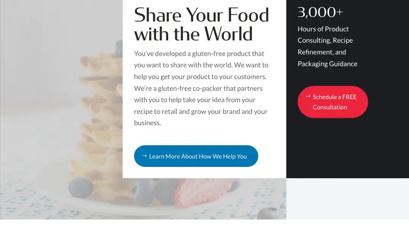 Screenshot: the GF Blends website.