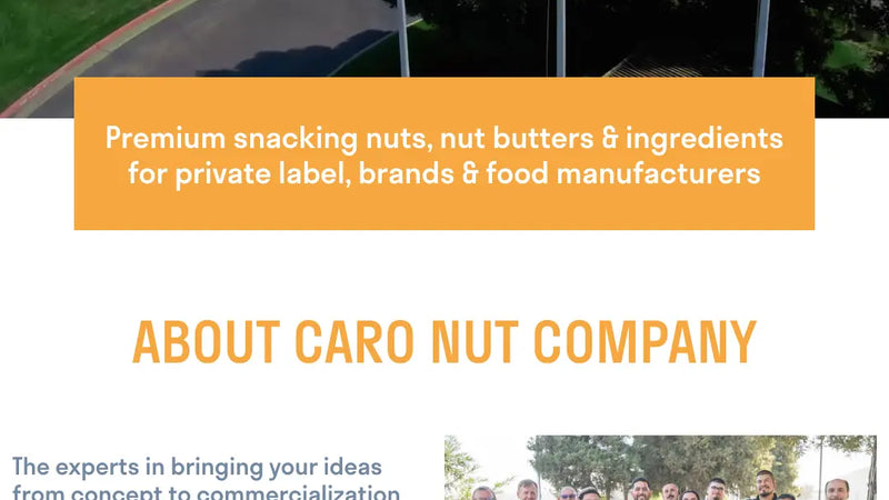 Screenshot: the Caro Nut website.