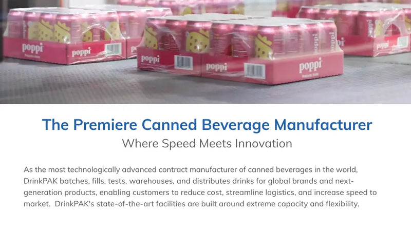 Screenshot: the DrinkPAK website.