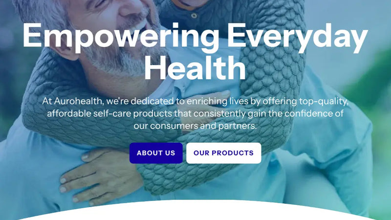 Screenshot: the AuroHealth website.