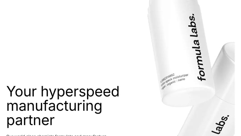 Screenshot: the Formula Labs website.
