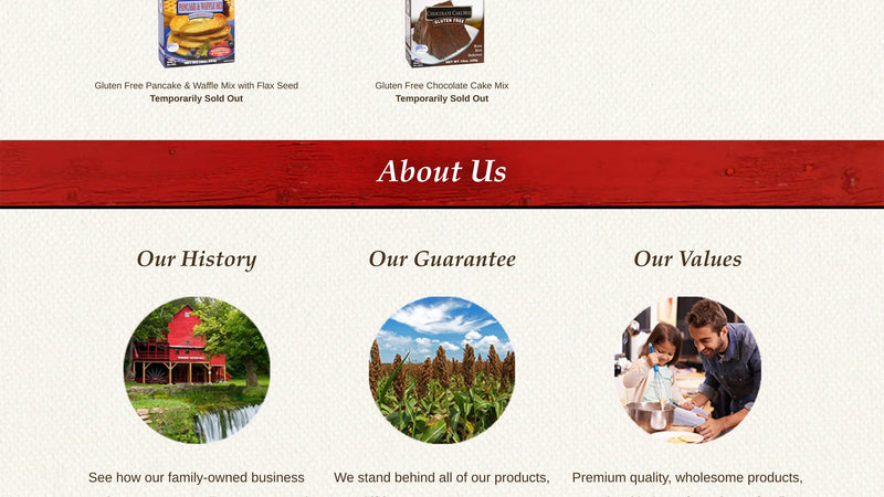 Screenshot: the Hodgson Mill website.
