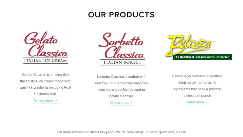 Screenshot: the Caffe Classico Foods website.