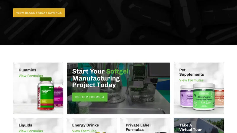 Screenshot: the Makers Nutrition website.