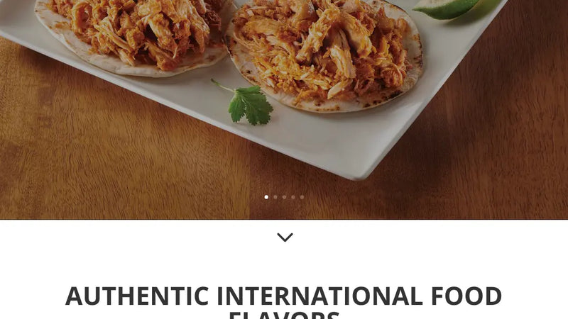 Screenshot: the Asian Food Solutions Inc. website.