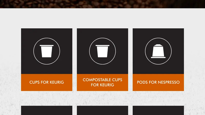 Screenshot: the Joe's Garage Coffee website.
