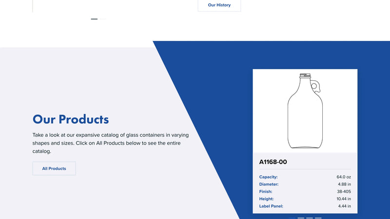 Screenshot: the  Arkansas Glass website.