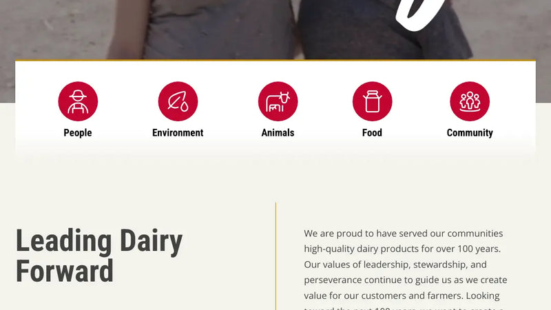 Screenshot: the Darigold website.