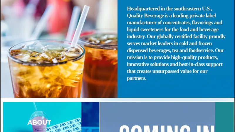 Screenshot: the Quality Beverage Packing website.