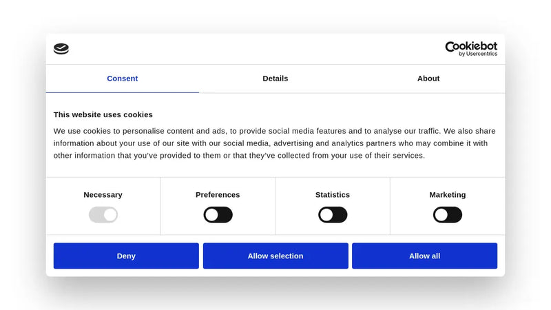 Screenshot: the Cookies United website.