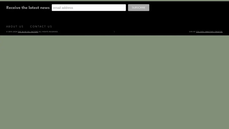 Screenshot: the Theo's Organic Factory website.