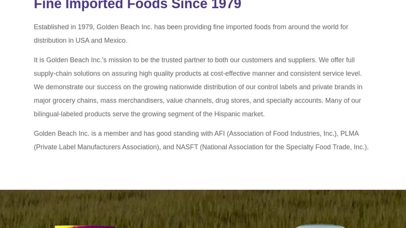 Screenshot: the Golden Beach website.