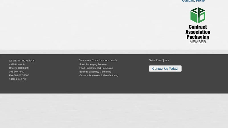 Screenshot: the Western Innovations, Inc. website.