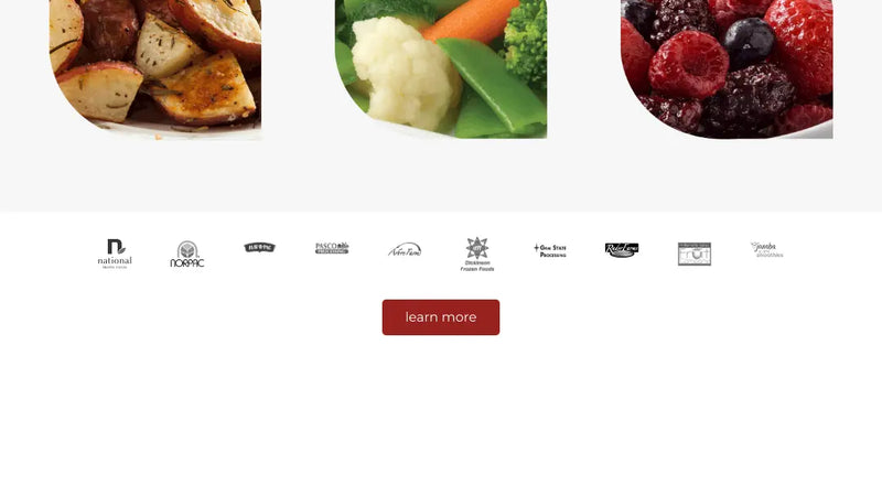 Screenshot: the National Frozen Foods Corp-Albany Division website.