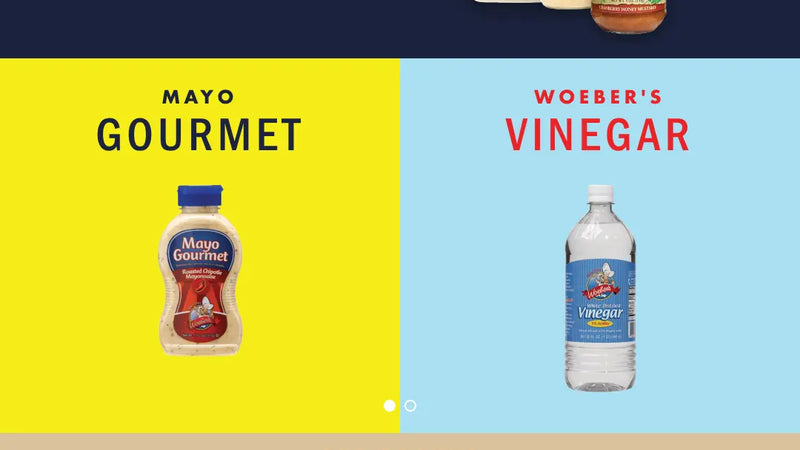 Screenshot: the Woeber Mustard Mfg. Co website.