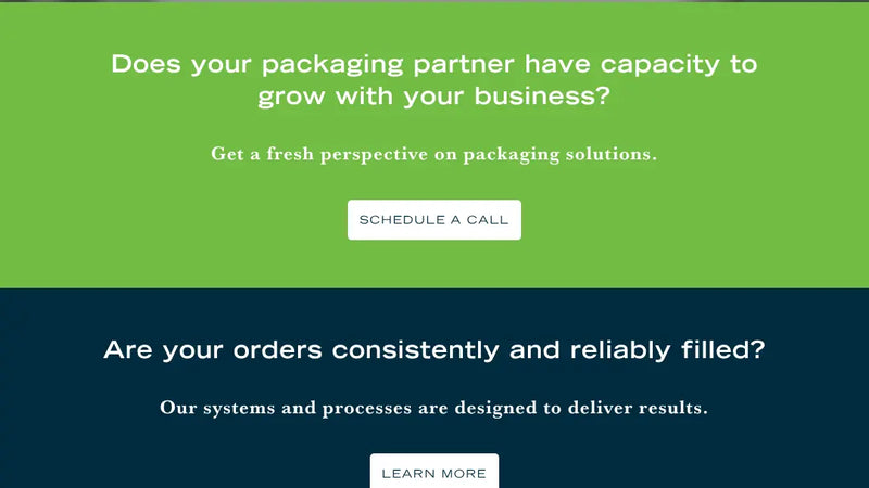 Screenshot: the Freshpack website.