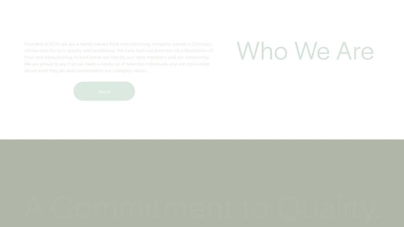 Screenshot: the Claremont Foods website.