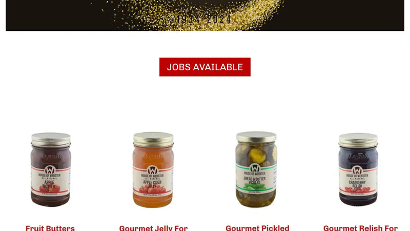 Screenshot: the House of Webster Inc website.