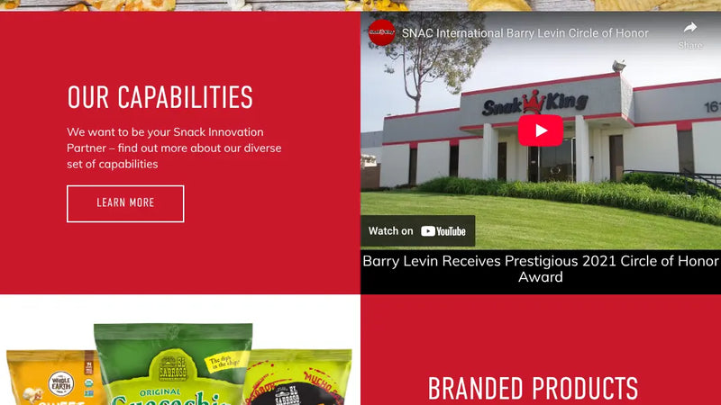 Screenshot: the Snakking website.