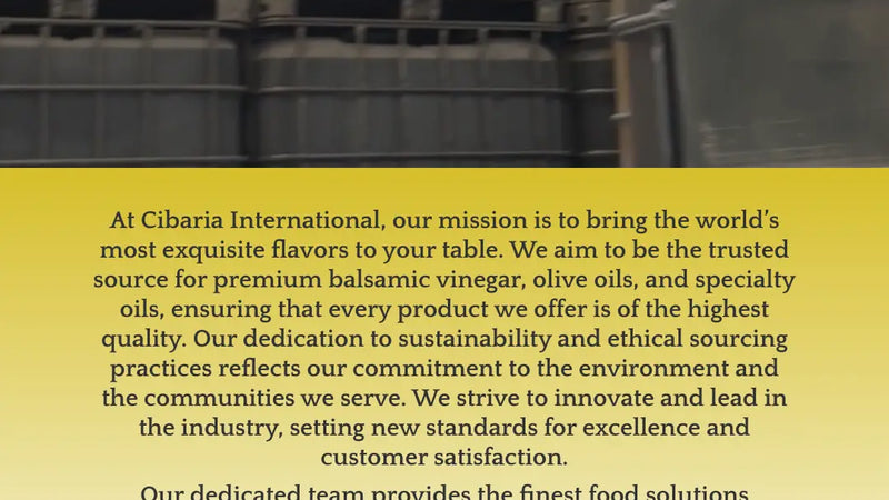 Screenshot: the Cibaria International website.