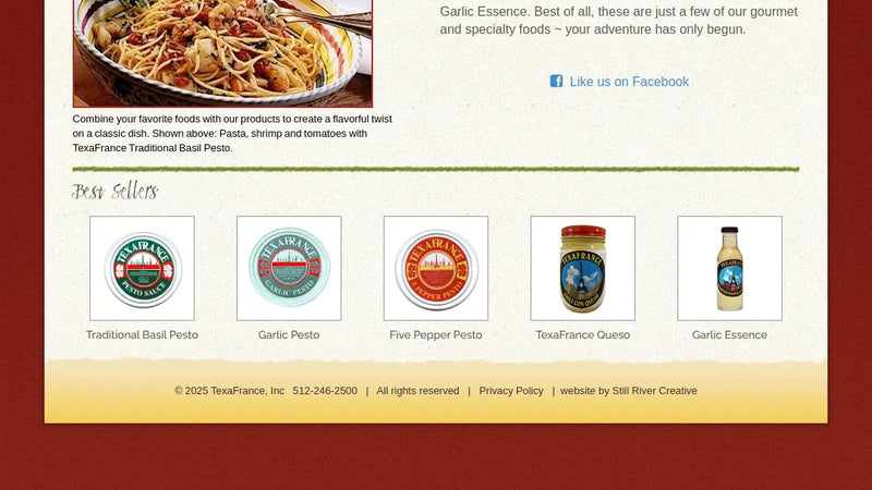 Screenshot: the Texa France website.