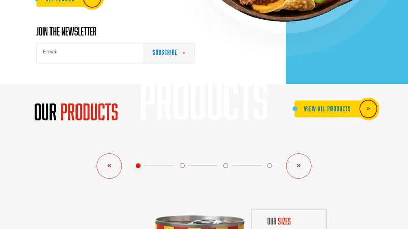 Screenshot: the Rico's Products Co., Inc. website.